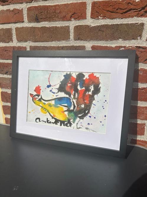 Anton Heyboer Haan, Aquarel 19hx29b, in lijst 33hx43b, Antiek en Kunst, Kunst | Schilderijen | Modern, Ophalen of Verzenden