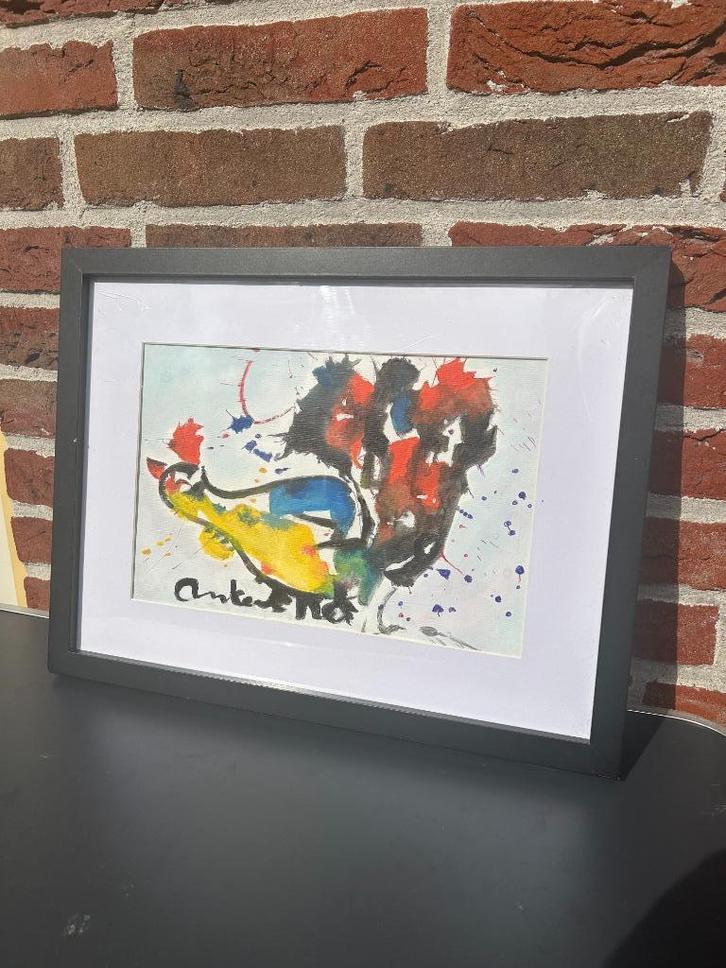 Anton Heyboer Haan, Aquarel 19hx29b, in lijst 33hx43b, Antiek en Kunst, Kunst | Schilderijen | Modern, Ophalen of Verzenden