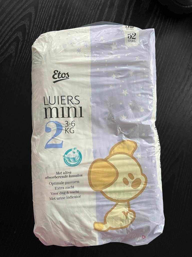 Etos Woezel en Pip Luiers Maat 2 (3-6 kg), Ophalen, Nieuw, Overige typen