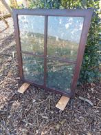 Prima Hardhouten raam / 4 ruiten / enkel glas / Nu € 49,50, Doe-het-zelf en Verbouw, Glas en Ramen, Ophalen, Gevelraam of Ruit
