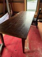 Tafel koloniaal teak 210x90 cm, Huis en Inrichting, Tafels | Eettafels, Gebruikt, Koloniaal, Teakhout, 200 cm of meer