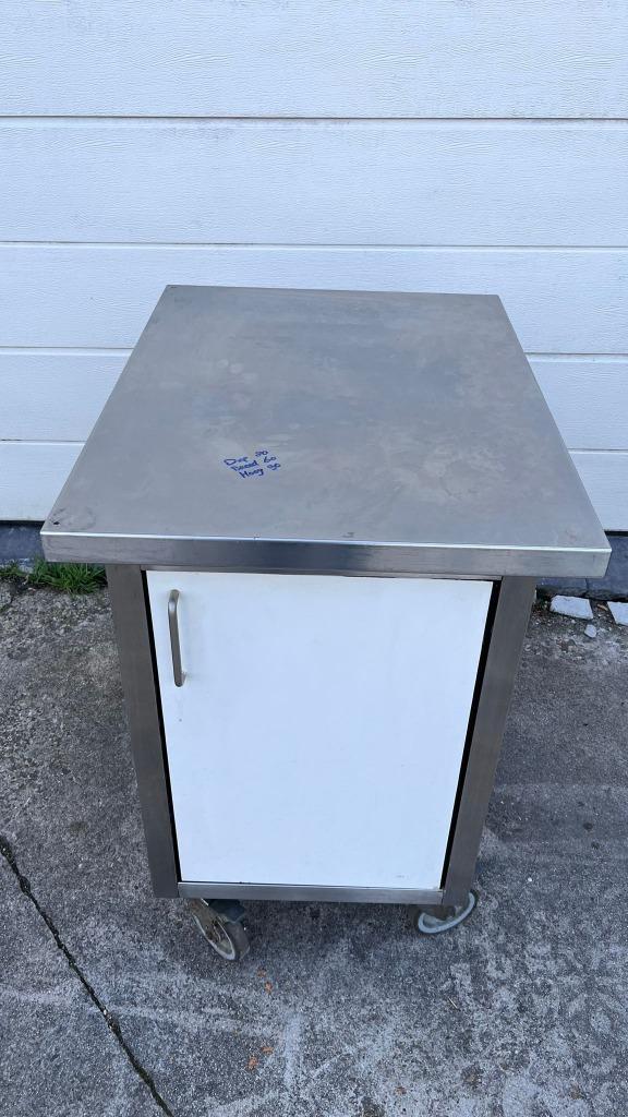 RVS werk-/opbergkast op wielen – D80 x B60 x H90 cm, Huis en Inrichting, Kasten | Ladekasten, Gebruikt, Minder dan 100 cm, 50 tot 100 cm