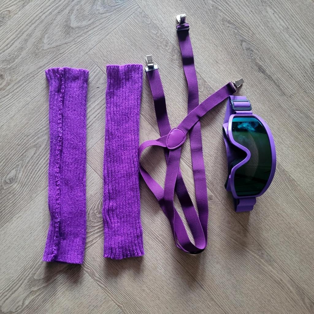 Paarse Après-ski accessoires set, Kleding | Dames, Wintersportkleding, Overige typen, Maat 42/44 (L), Nieuw, Ophalen of Verzenden