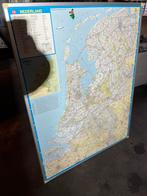 Landkaart Nederland magnetisch bord 101x131 cm, Nederland, Ophalen of Verzenden, Zo goed als nieuw, 1800 tot 2000