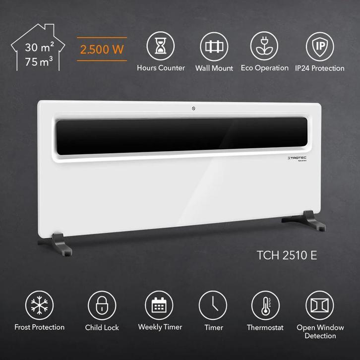 Trotec TCH 2510 E Convector - Elektrische Verwarming, Huis en Inrichting, Kachels, Zo goed als nieuw, Vrijstaand, Overige soorten