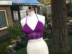 Gehaakte top / bikini hes maat S / M tot cup B, Kleding | Dames, Tops, Paars, Ophalen of Verzenden, Zo goed als nieuw, Maat 36 (S)