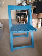 Klapstoel hout Jacober Trieste vintage - zgan, Huis en Inrichting, Stoelen, Ophalen, Blauw, Zo goed als nieuw, Eén
