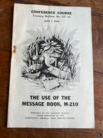 WO2 Amerikaans instructie message book M-210 Radio communic, Verzamelen, Militaria | Tweede Wereldoorlog, Amerika, Verzenden, Boek of Tijdschrift