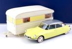 Citroen DS 19 1960 geel & Caravan Digue 1/18 NOREV 181762, Hobby en Vrije tijd, Modelauto's | 1:18, Verzenden, Nieuw, Auto, Norev