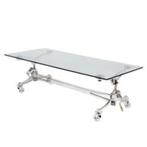 Salontafel Eichholtz Sullivan Massief aluminium / glasplaat, Ophalen, Gebruikt, Eichholtz, Delfweg 52 Noordwijkerhout