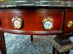 Victoriaanse Salon Tafel met Marmeren Blad, Ophalen