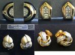 Vintage Oorbellen van jaar 80 Goudkleur - Clip, Sieraden, Tassen en Uiterlijk, Oorbellen, Overige materialen, Met strass, Ophalen of Verzenden