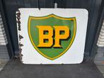 Vintage BP Emaille Reclamebord XL, Verzamelen, Ophalen, Reclamebord, Gebruikt, .