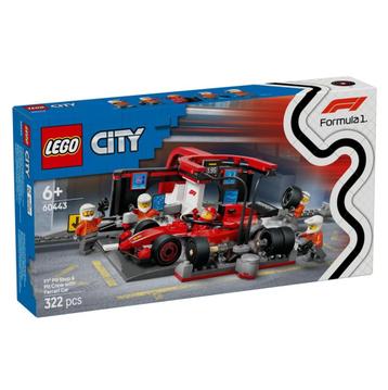 LEGO City 60443 F1 Pitstop en Pitcrew met Ferrari Auto * ‘ beschikbaar voor biedingen