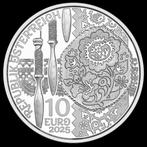 OOSTENRIJK 10 EURO 2025 AUFDIRNDL - LINNEN, PROOFL. AG 925, Postzegels en Munten, Oostenrijk, Setje, Zilver, Ophalen of Verzenden