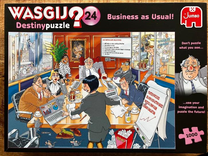 Wasgij puzzels 1000, 950 stukjes, Hobby en Vrije tijd, Denksport en Puzzels, Zo goed als nieuw, 500 t/m 1500 stukjes, Ophalen
