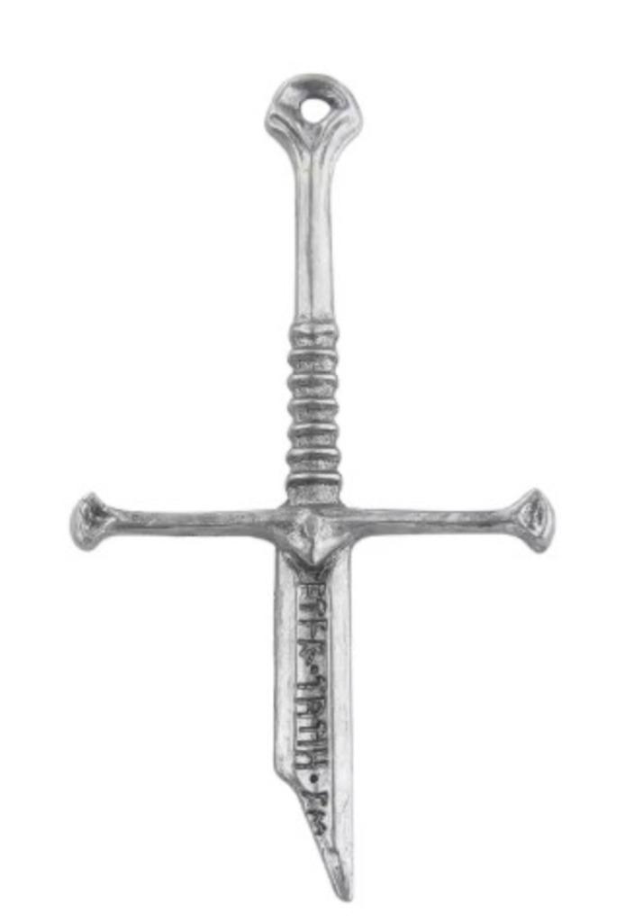 Metalen broche, pins-"Narsil"Gebroken zwaard van Aragorn, Verzamelen, Speldjes, Pins en Buttons, Nieuw, Speldje of Pin, Verzenden