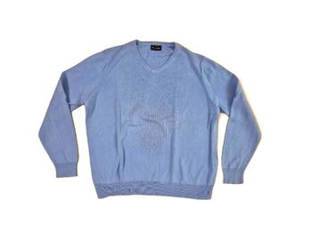 Massimo Dutti light blue v-neck sweater cotton XL beschikbaar voor biedingen