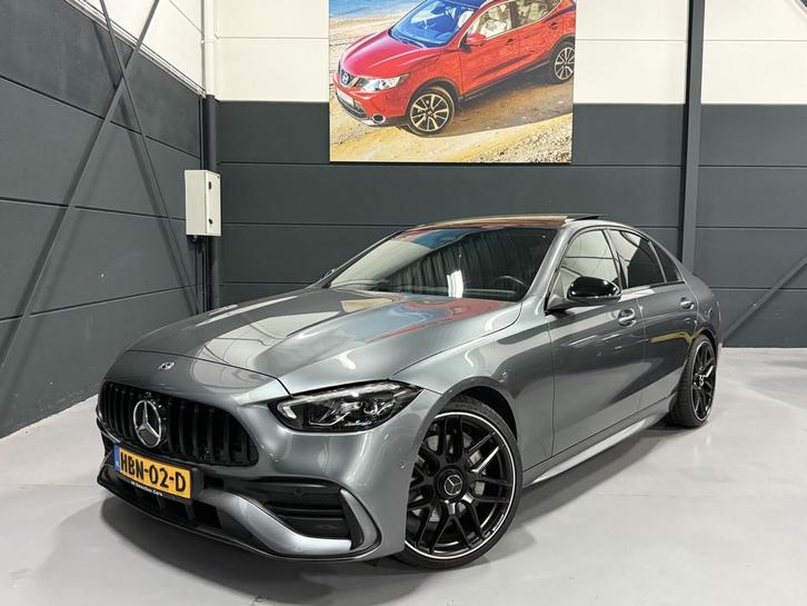 Mercedes-Benz C-Klasse 180 AMG Line Automaat - Leder - Navig, Auto's, Mercedes-Benz, Bedrijf, Te koop, C-Klasse, ABS, Achteruitrijcamera