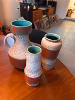 Vintage West Germany Vazen Set, Huis en Inrichting, Woonaccessoires | Vazen, Overige kleuren, Aardewerk of Porselein, Ophalen of Verzenden