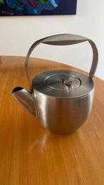Design dubbelwandige RVS theepot, Huis en Inrichting, Overige materialen, Overige typen, Ophalen of Verzenden, Zo goed als nieuw