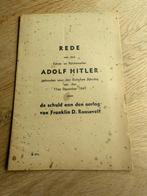 Rede van A.Hitler gehouden in de Rijksdag ,1941, Verzamelen, Militaria | Tweede Wereldoorlog, Ophalen of Verzenden, Overige soorten
