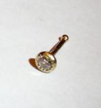 Neusstud Neus piercing goud 585 Diamant, Sieraden, Tassen en Uiterlijk, Piercings, Ophalen of Verzenden, Zo goed als nieuw, Goud