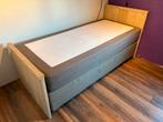 Eenpersoons elektrische auping boxspring, Ophalen, 90 cm, Eenpersoons, Beige