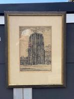 Ets van de oldehove gesigneerd, Antiek en Kunst, Ophalen of Verzenden