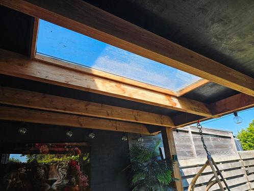 2x glazen ramen 61,5x165 cm, Doe-het-zelf en Verbouw, Glas en Ramen, Zo goed als nieuw, 160 cm of meer, Minder dan 80 cm, Dubbelglas