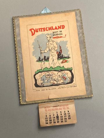 Kalender uit 1945  (Duitschland heeft de oorlog verloren…! ) beschikbaar voor biedingen