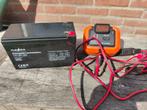 Nedis 12V Accu met Oplader - Bellyboat Gebruik, Ophalen of Verzenden, Gebruikt