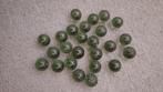 25 oude groene glazen knikkers 2 cm, Antiek en Kunst, Antiek | Speelgoed, Ophalen of Verzenden