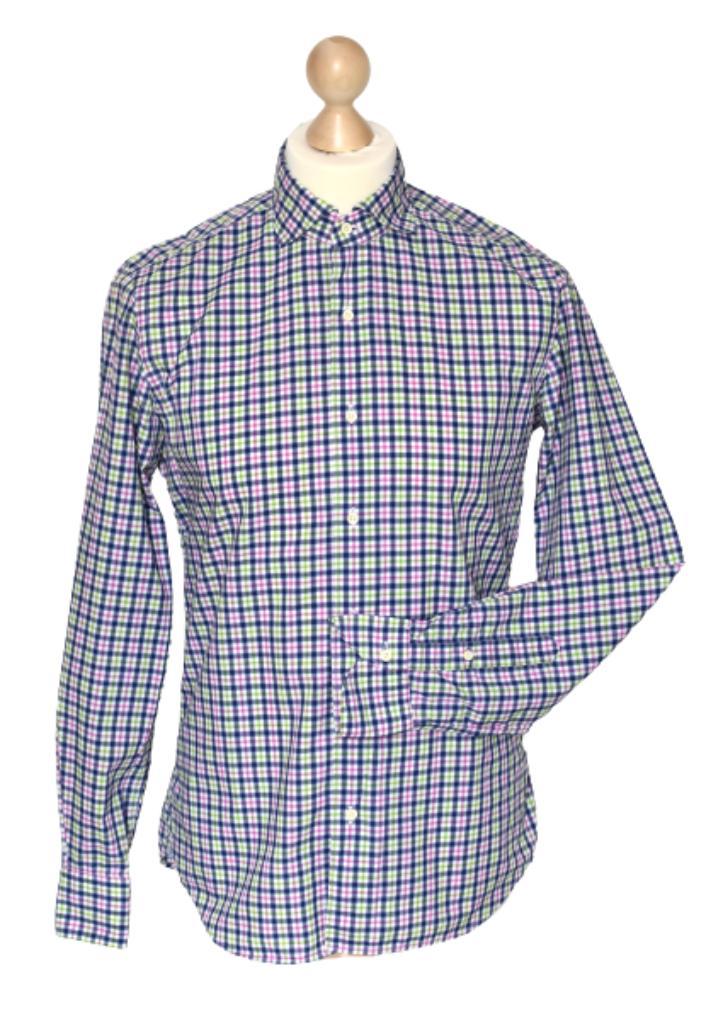 Xacus overhemd, geruit shirt, multicolor, Mt. 38 / S, Kleding | Heren, Overhemden, Zo goed als nieuw, Halswijdte 38 (S) of kleiner