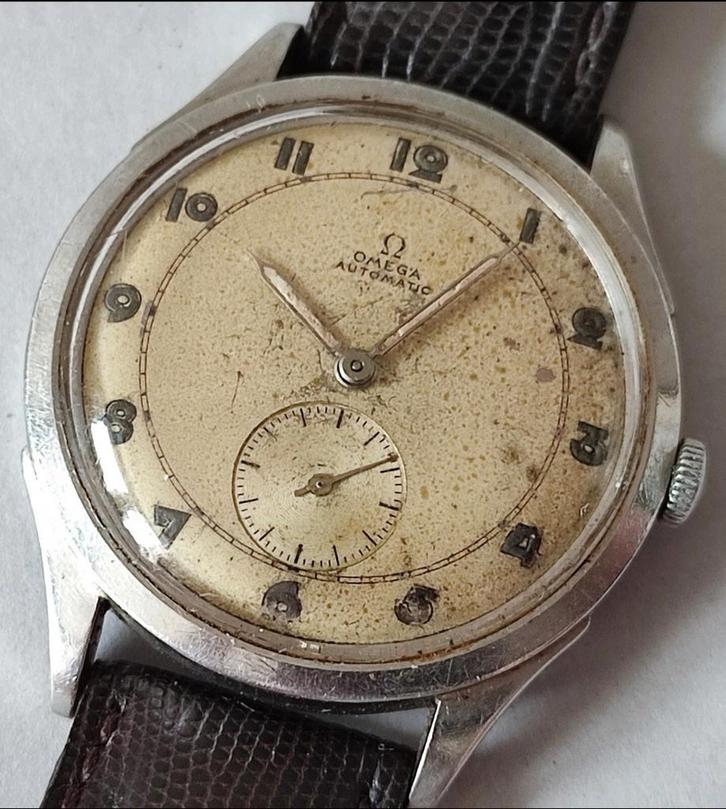 Prachtige Omega Automatic 2374/3, Sieraden, Tassen en Uiterlijk, Horloges | Antiek, Polshorloge, Omega, Staal, 1930 tot 1960, Met bandje