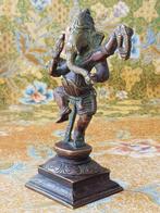 Ganesha mooi zwaar antiek brons beeldje uit India 15,3 cm., Antiek en Kunst, Ophalen of Verzenden