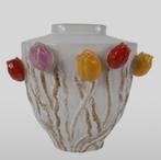 Vaas met Tulpen Nieuw, Huis en Inrichting, Woonaccessoires | Vazen, Overige kleuren, Aardewerk of Porselein, Nieuw, Ophalen of Verzenden