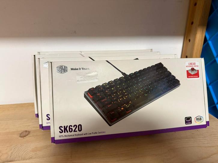 Cooler Master SK620, Computers en Software, Toetsenborden, Zo goed als nieuw, Qwerty, Bedraad, Ergonomisch, Gaming toetsenbord