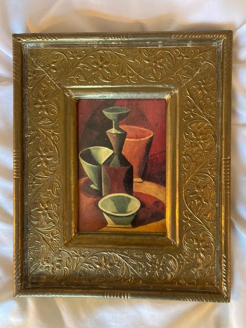 Vintage bewerkt goudkleur India Marokkaanse lijst fotolijst, Huis en Inrichting, Woonaccessoires | Lijsten, Gebruikt, Minder dan 50 cm