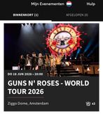 GUNS N’ ROSES WORLD TOUR 2026   2x ZITPLAATS RIJ 1 VAK 212, Tickets en Kaartjes, Twee personen