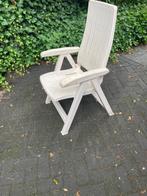 tuinstoel standenstoel wit, Ophalen, Gebruikt, Kunststof, Verstelbaar
