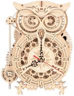 Robotime Owl Clock, Hobby en Vrije tijd, Knutselen, Ophalen of Verzenden, Nieuw
