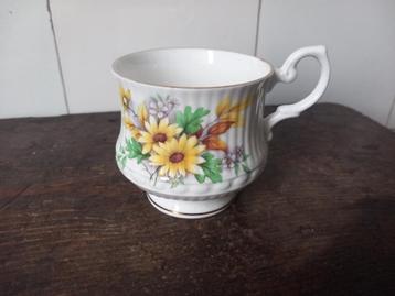 leuk oud theekopje vintage servies brocante royal minster n1 beschikbaar voor biedingen