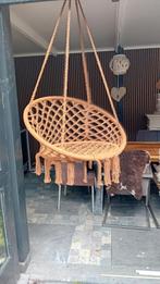 Hangstoel, macramé. Camel met creme kussen NIEUW, Ophalen of Verzenden, Nieuw
