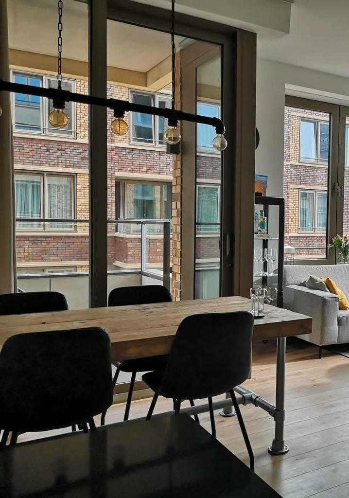 Industriële Eettafellamp - 5 lichts - E27, Huis en Inrichting, Lampen | Hanglampen, Zo goed als nieuw, 50 tot 75 cm, Metaal, Ophalen