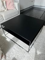 Goossens luxe salontafel vierkant zwart metaal, Huis en Inrichting, Ophalen, Gebruikt, 50 tot 100 cm, Vierkant