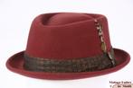 hoed Brixton Stout verstelbare Porkpie roodbruin 61-62 Nieuw, Kleding | Heren, Hoeden en Petten, Nieuw, 60 cm (XL, 7½ inch) of meer