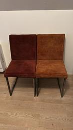 4 zgan eetkamer stoelen roest/brons & cognac, Huis en Inrichting, Stoelen, Ophalen, Zo goed als nieuw, Bruin, Vier