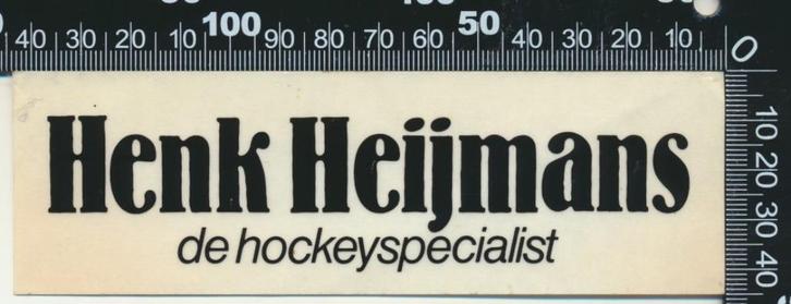 Sticker: Henk Heijmans - De hockeyspecialist, Verzamelen, Stickers, Zo goed als nieuw, Sport, Ophalen of Verzenden