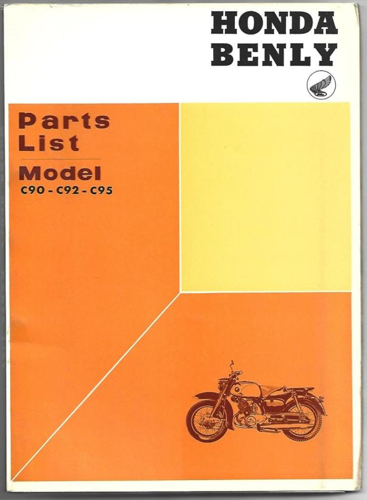 Honda Benly Parts list C90 C92 C95 (1353z), Motoren, Handleidingen en Instructieboekjes, Honda, Ophalen of Verzenden